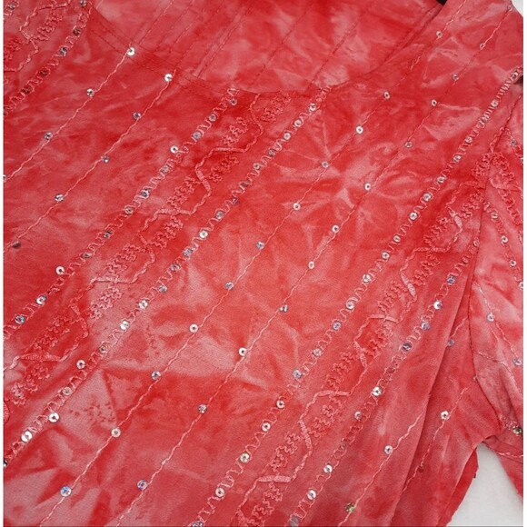 Agenda Orange Tie-dye Sparkly Top - Picture 6 of 8